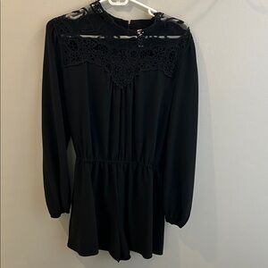 Xhilaration Black Long Sleeve Romper